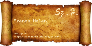Szenes Helén névjegykártya
